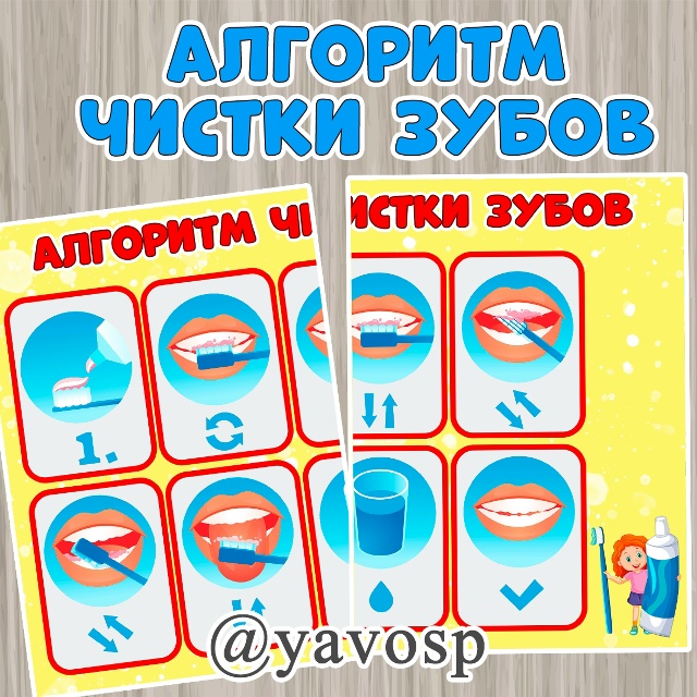 Алгоритм чистки зубов А4 и А3.