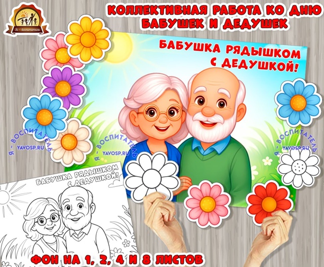 Коллективная работа ко дню бабушек и дедушек