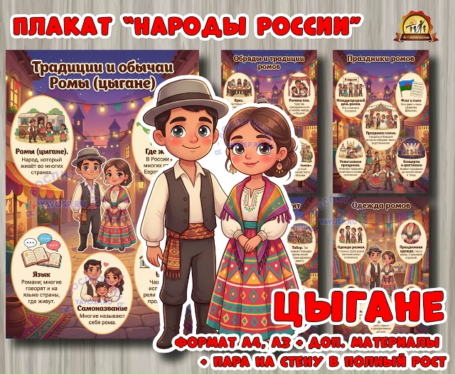 Плакаты из цикла «Народы России» - «Цыгане»