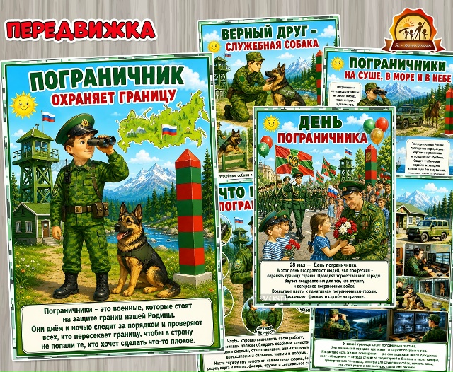 Информационная передвижка для детей «Пограничник»