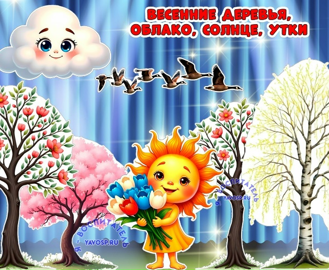 Оформление "Весенние деревья"
