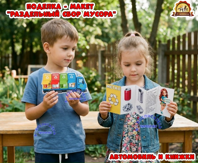 Поделка-макет "Раздельный сбор мусора"