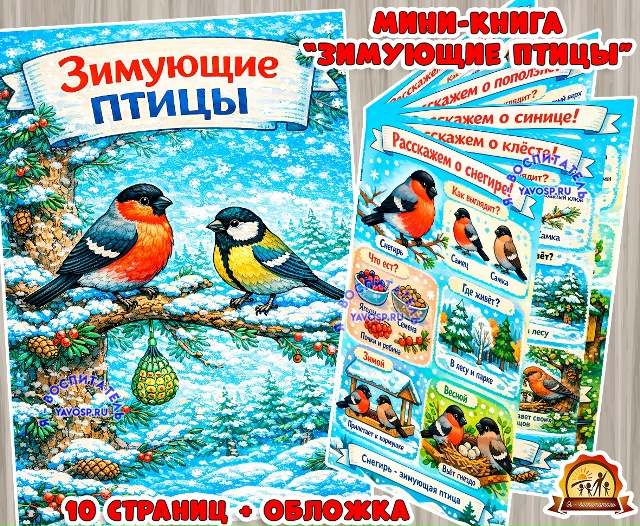 Мини-книга "Зимующие птицы"