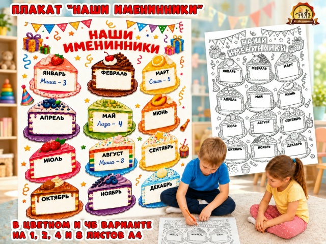 Плакат "Наши именинники"