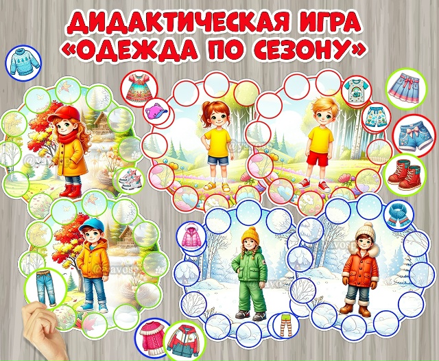 Дидактическая игра на липучках «Одежда по сезону».