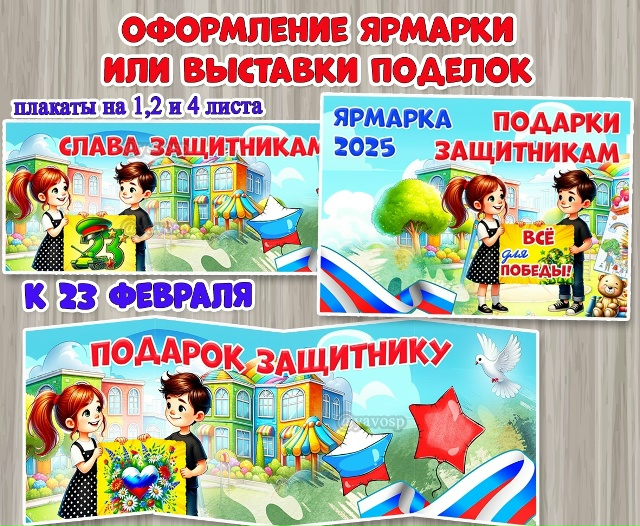 Оформляем патриотические ярмарки и выставки к 23 февраля.