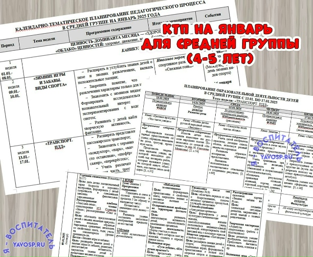 Ежедневное планирование на ЯНВАРЬ
