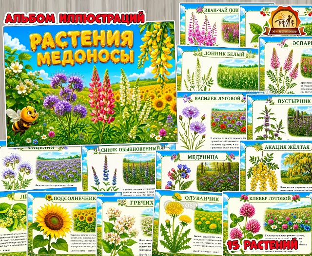 Альбом иллюстраций «Растения медоносы»