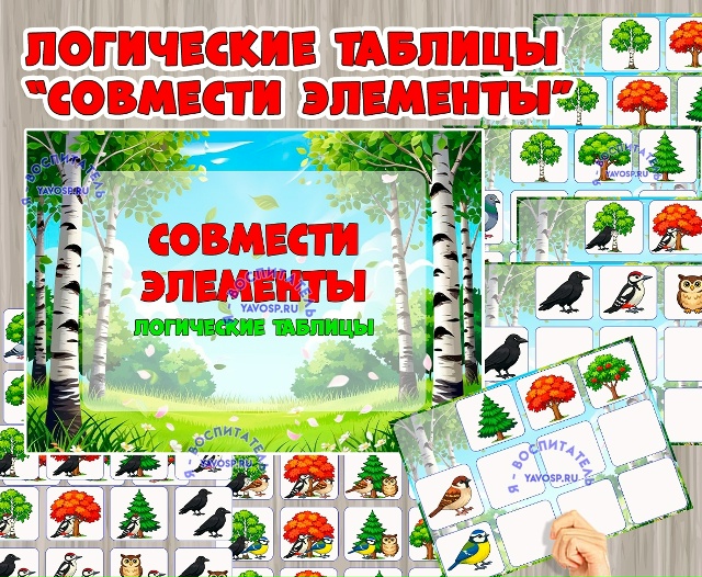 Логические таблицы «Совмести элементы»