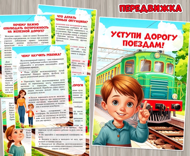 Информационная папка для родителей «Уступи дорогу поездам!»