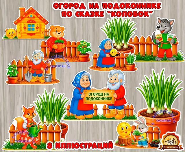 Огород на подоконнике по сказке "Колобок"