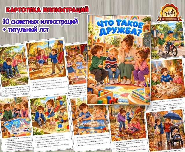 Картотека сюжетных иллюстраций «Что такое дружба?»