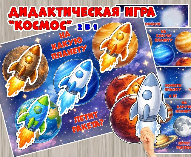 Дидактическая игра «Космос 2 в 1»