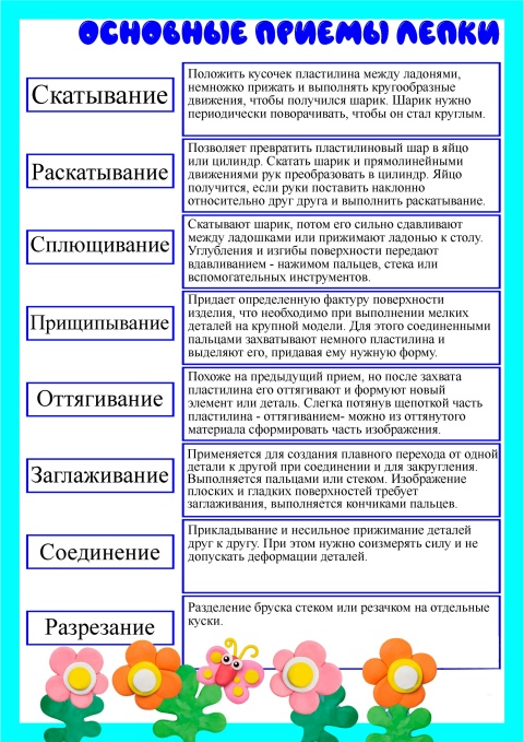 Основные приемы лепки