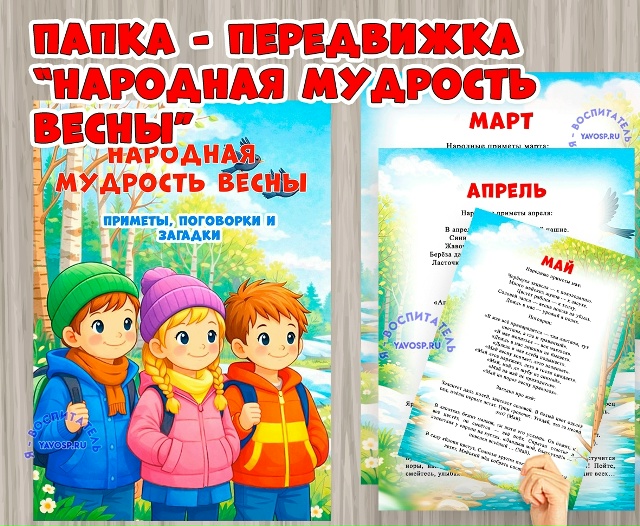 Папка- передвижка "Народная мудрость весны".