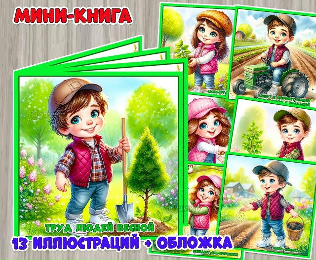 Мини-книга «Труд людей весной»
