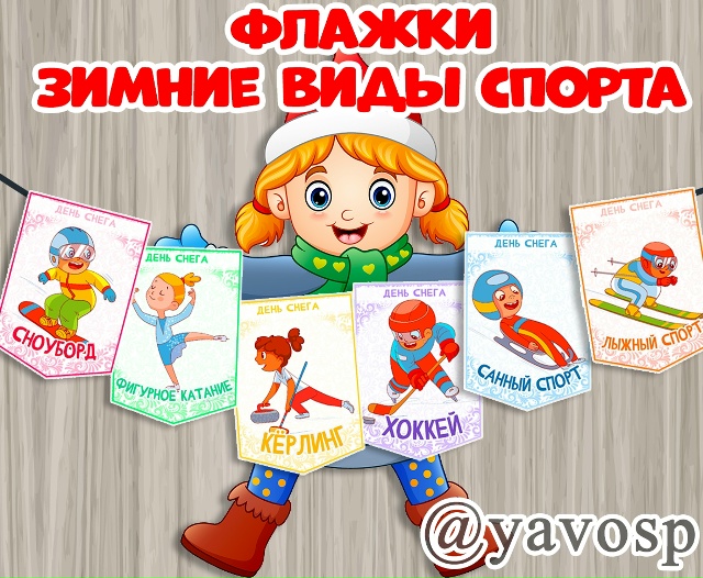 Флажки Зимние виды спорта