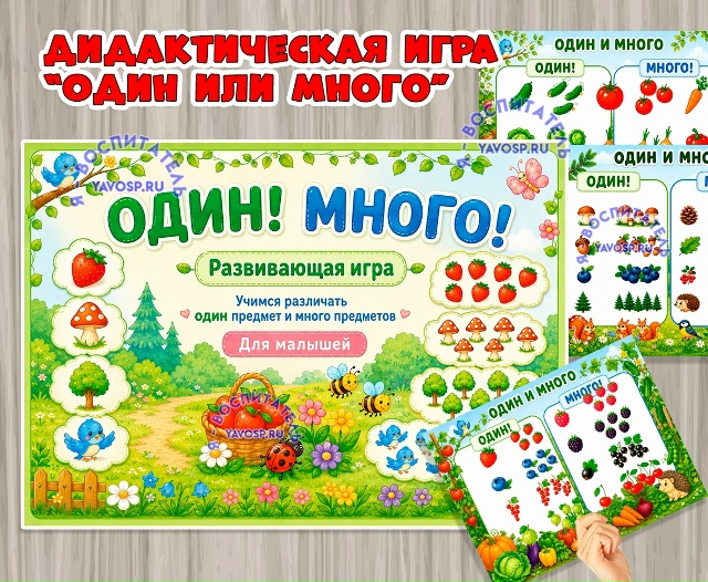 Развивающая игра «Один! Много!»
