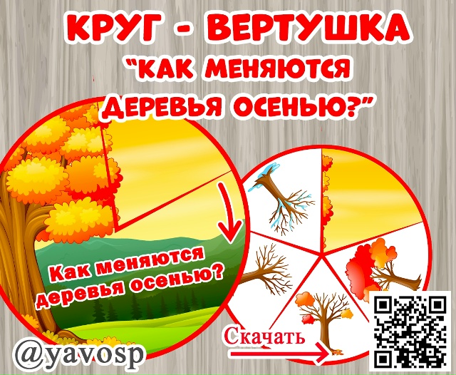 Круг - вертушка "Как меняются деревья осенью?"