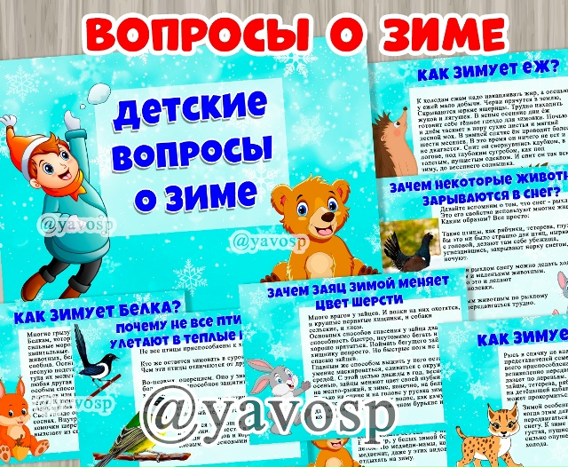 Детские вопросы о зиме - отвечаем на них.